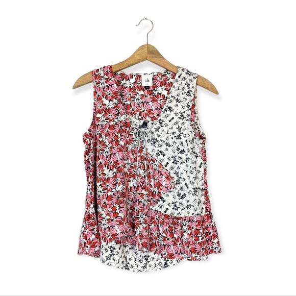 CAbi Tops - Cabi Pink & Red Floral Print Seraphina Tank Style 5730